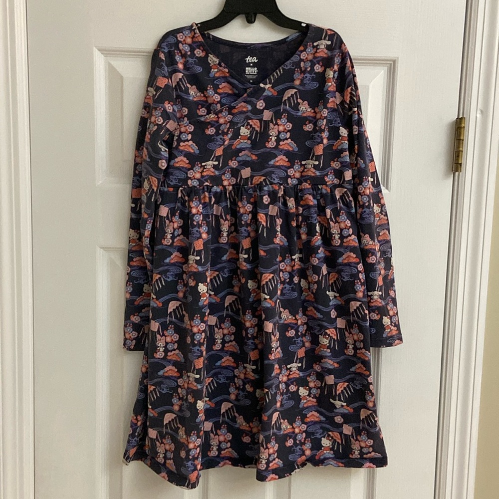Tea collection hello Kitty long sleeve dress size 12